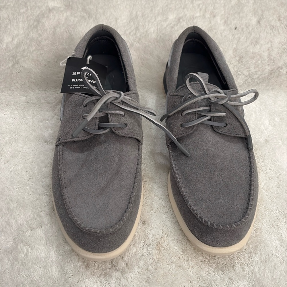 Sperry Men's Grey Suede Boat Shoes